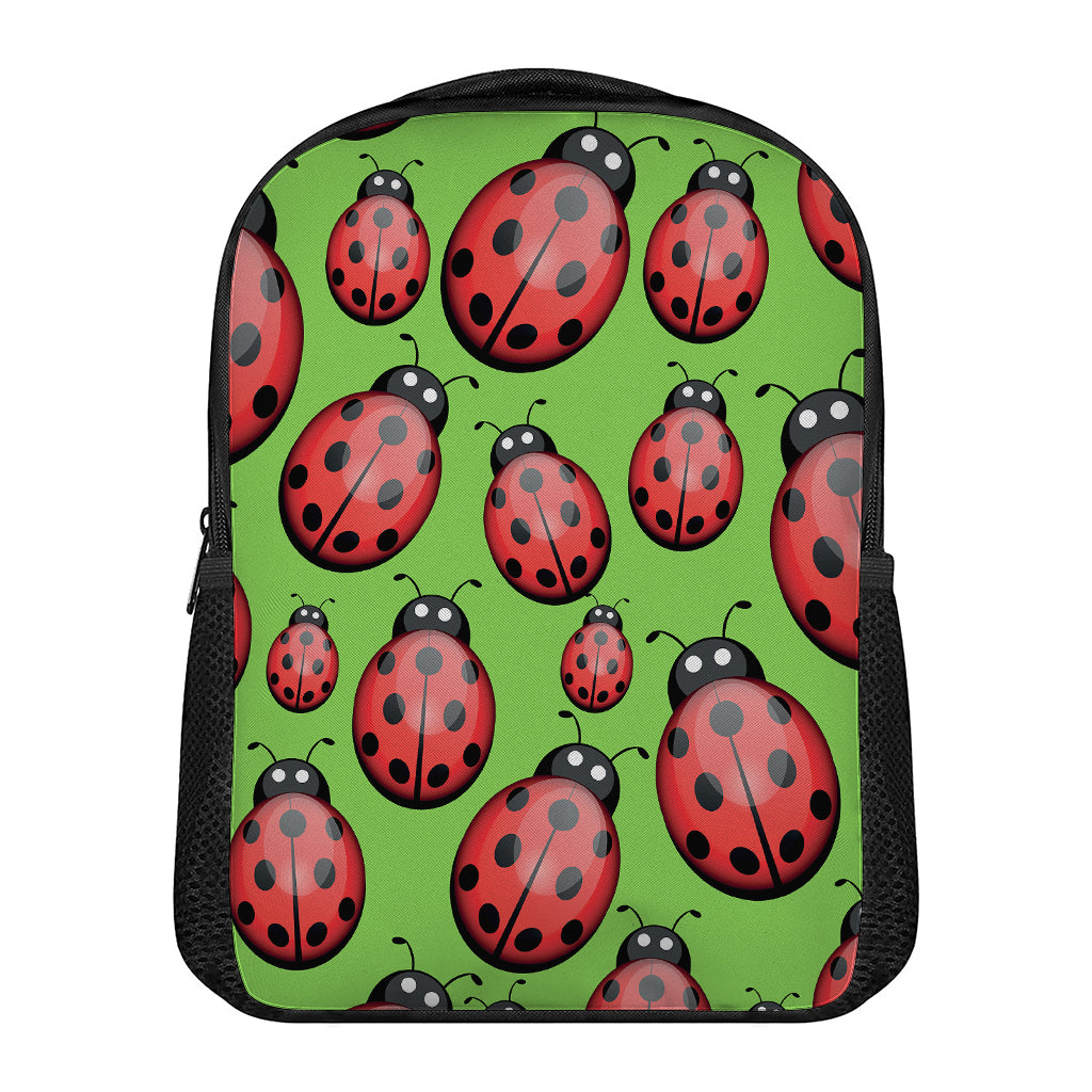 Cute Ladybug Pattern Print Casual Backpack