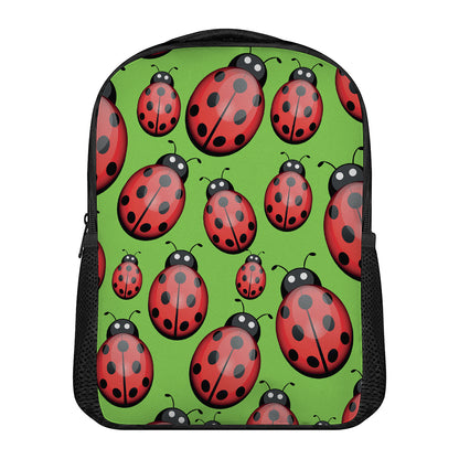 Cute Ladybug Pattern Print Casual Backpack