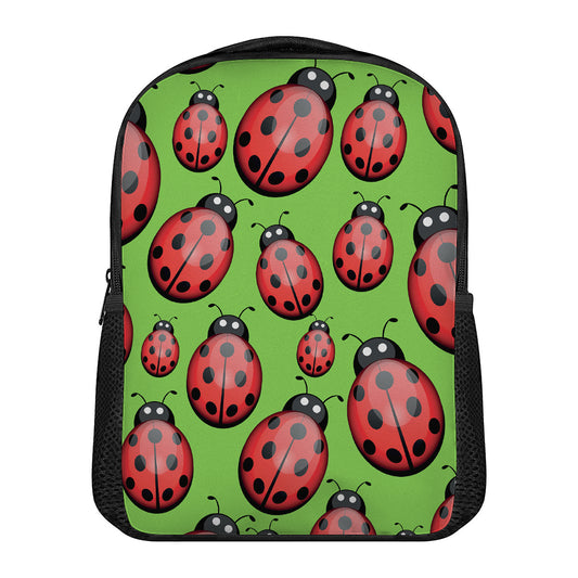 Cute Ladybug Pattern Print Casual Backpack