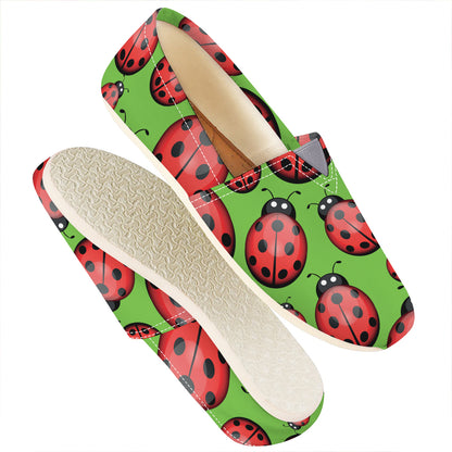 Cute Ladybug Pattern Print Casual Shoes