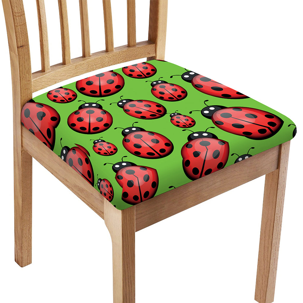 Cute Ladybug Pattern Print Chair Cushion Cover