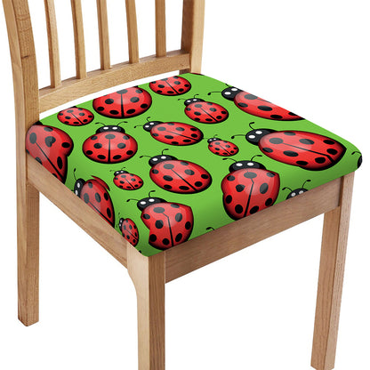 Cute Ladybug Pattern Print Chair Cushion Cover