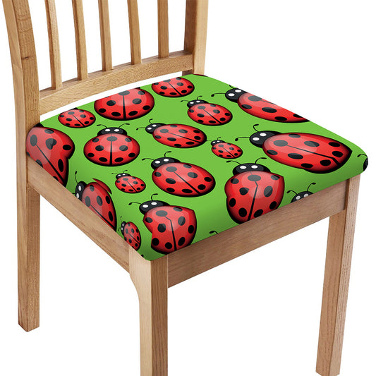 Cute Ladybug Pattern Print Chair Cushion Cover