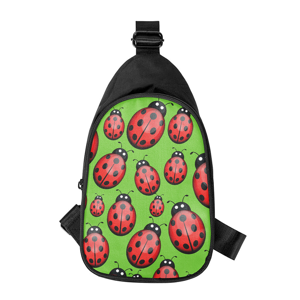 Cute Ladybug Pattern Print Chest Bag