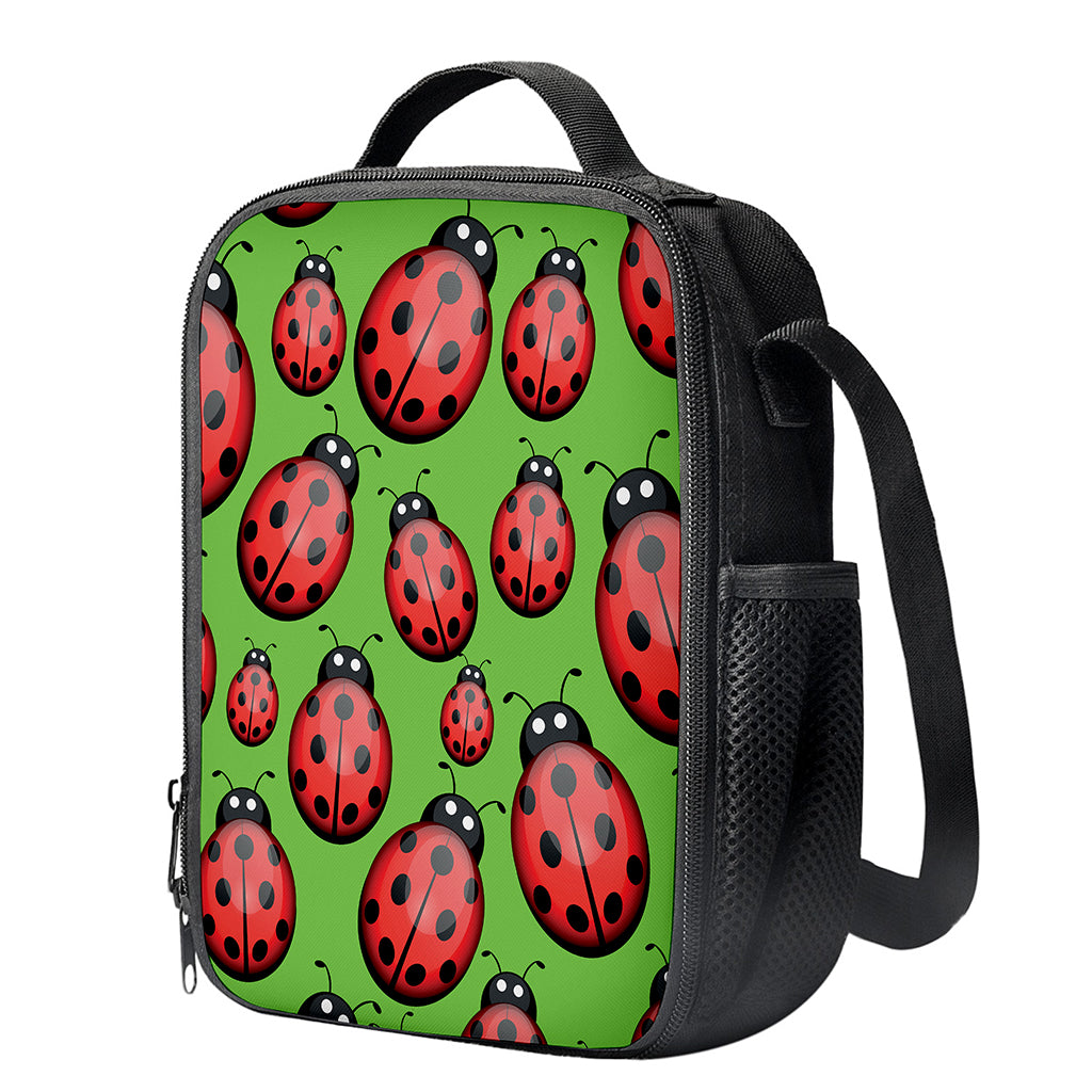 Cute Ladybug Pattern Print Crossbody Lunch Bag