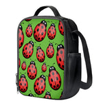 Cute Ladybug Pattern Print Crossbody Lunch Bag