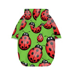 Cute Ladybug Pattern Print Dog Zip Up Hoodie