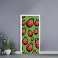 Cute Ladybug Pattern Print Door Sticker