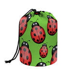 Cute Ladybug Pattern Print Drawstring Makeup Bag