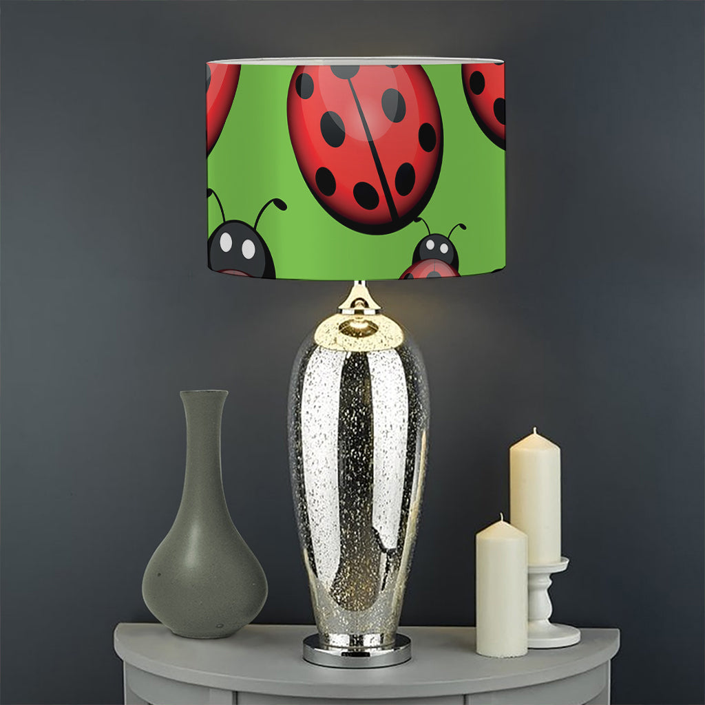 Cute Ladybug Pattern Print Drum Lamp Shade