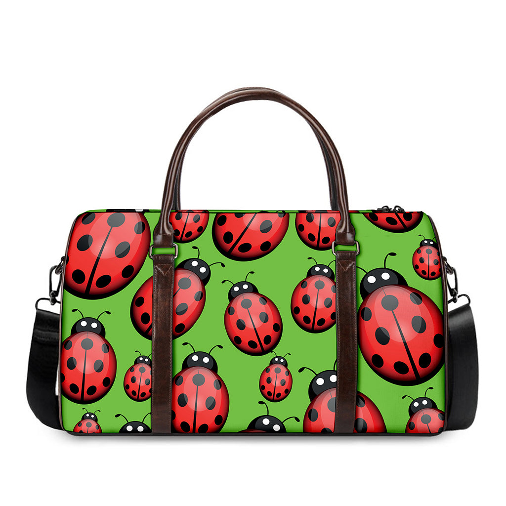 Cute Ladybug Pattern Print Duffle Bag