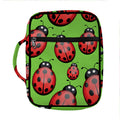 Cute Ladybug Pattern Print Front Pocket Bible Bag