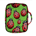 Cute Ladybug Pattern Print Front Pocket Bible Bag