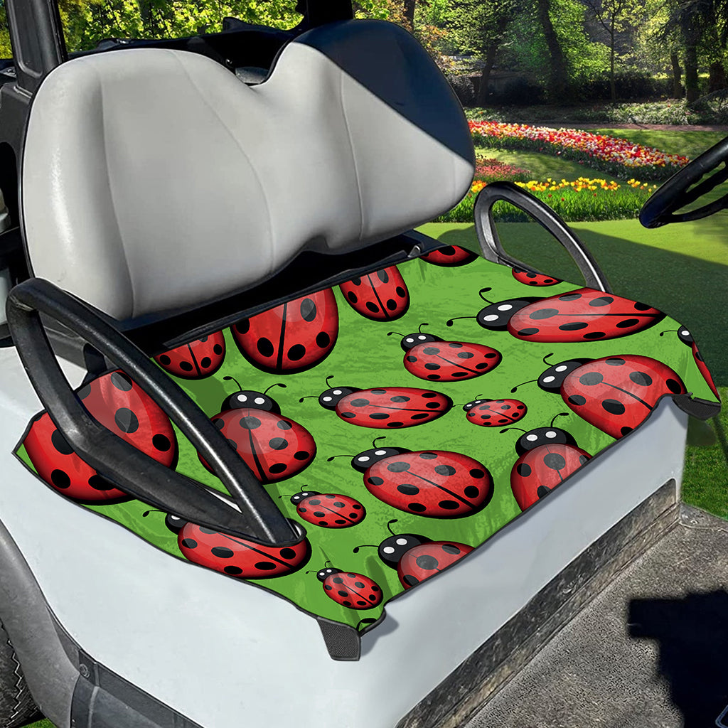 Cute Ladybug Pattern Print Golf Cart Seat Cover