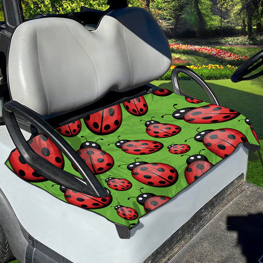 Cute Ladybug Pattern Print Golf Cart Seat Cover