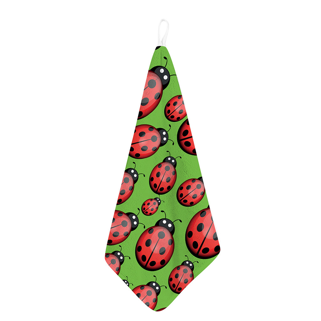 Cute Ladybug Pattern Print Hand Towel