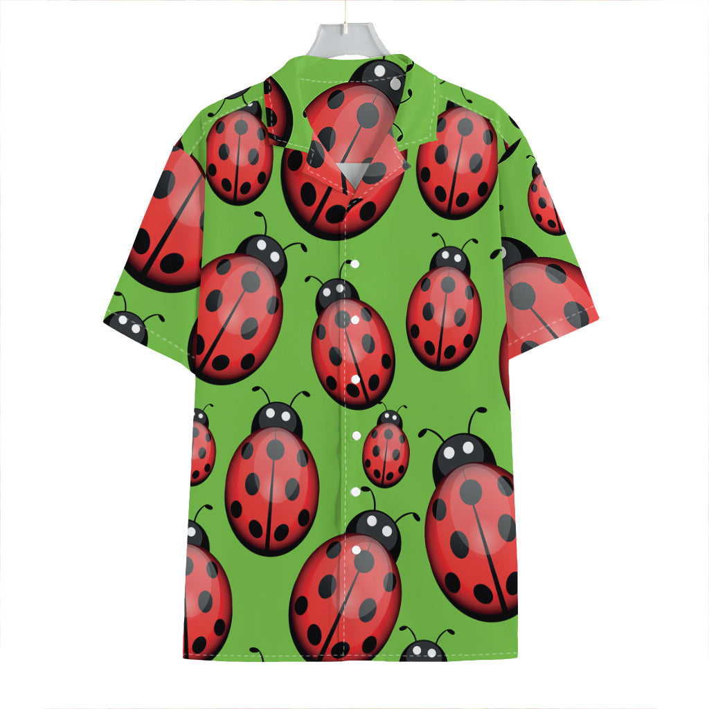 Cute Ladybug Pattern Print Hawaiian Shirt