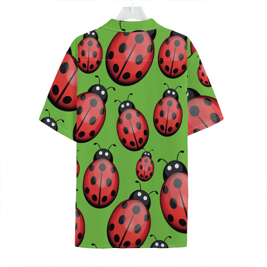 Cute Ladybug Pattern Print Hawaiian Shirt