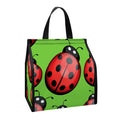 Cute Ladybug Pattern Print Insulated Lunch Tote