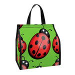 Cute Ladybug Pattern Print Insulated Lunch Tote
