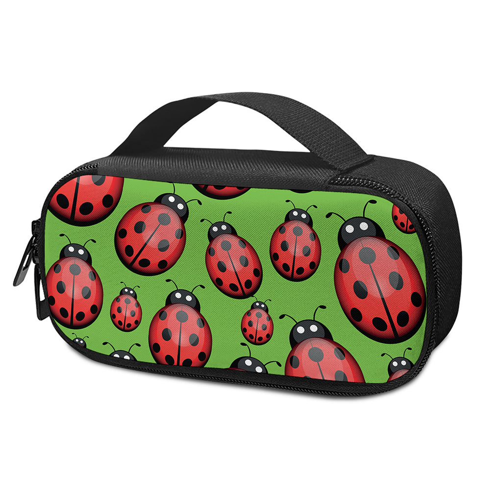 Cute Ladybug Pattern Print Insulin Cooler Travel Case