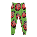 Cute Ladybug Pattern Print Jogger Pants