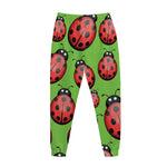 Cute Ladybug Pattern Print Jogger Pants