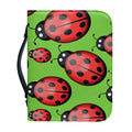 Cute Ladybug Pattern Print Leather Bible Cover