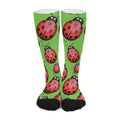 Cute Ladybug Pattern Print Long Socks