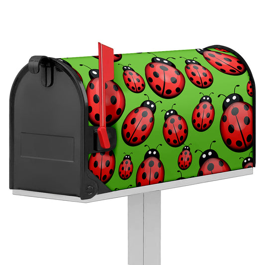 Cute Ladybug Pattern Print Mailbox Cover