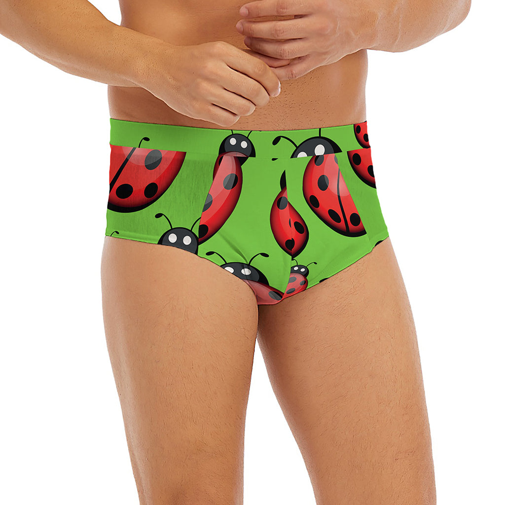 Cute Ladybug Pattern Print Men's Briefs