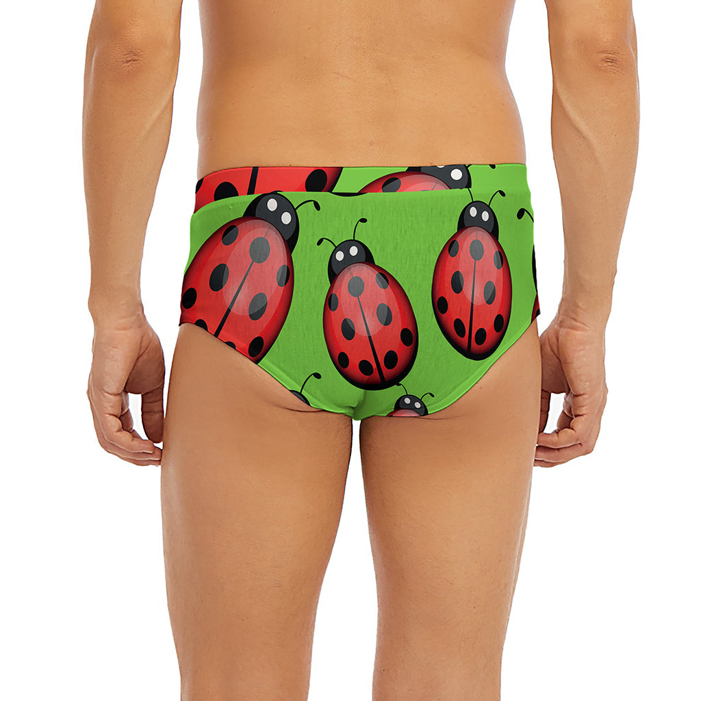 Cute Ladybug Pattern Print Men's Briefs