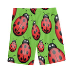 Cute Ladybug Pattern Print Men's Sports Shorts
