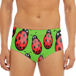Cute Ladybug Pattern Print Men's Triangle Swim Briefs