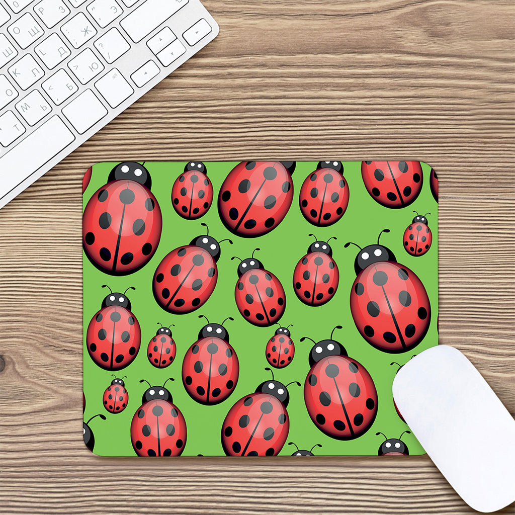 Cute Ladybug Pattern Print Mouse Pad