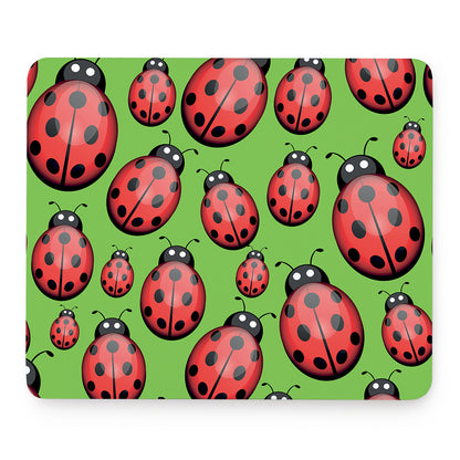 Cute Ladybug Pattern Print Mouse Pad