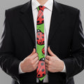 Cute Ladybug Pattern Print Necktie
