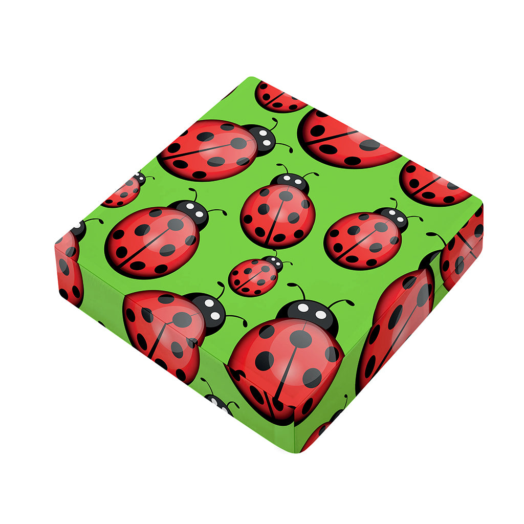 Cute Ladybug Pattern Print Outdoor Seat Cushion Cover