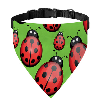 Cute Ladybug Pattern Print Over The Collar Dog Bandana