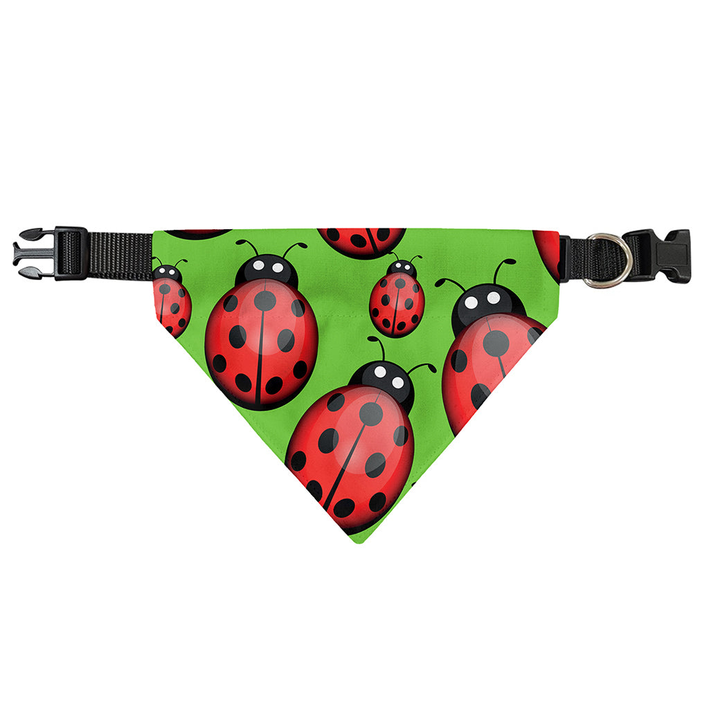 Cute Ladybug Pattern Print Over The Collar Dog Bandana