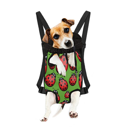 Cute Ladybug Pattern Print Pet Carrier Backpack