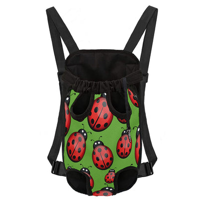 Cute Ladybug Pattern Print Pet Carrier Backpack