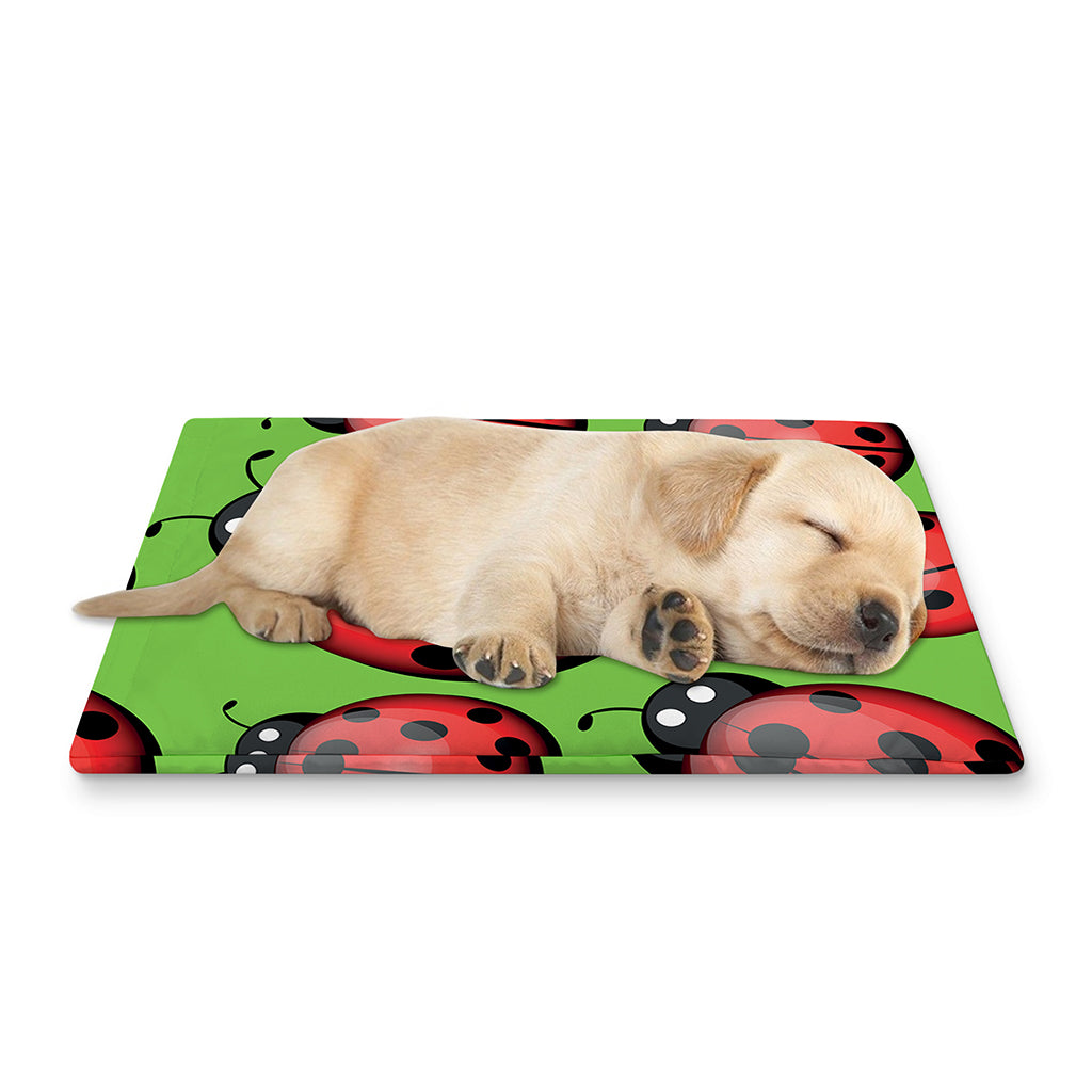 Cute Ladybug Pattern Print Pet Cooling Mat Cover