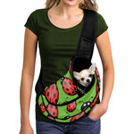Cute Ladybug Pattern Print Pet Sling Carrier