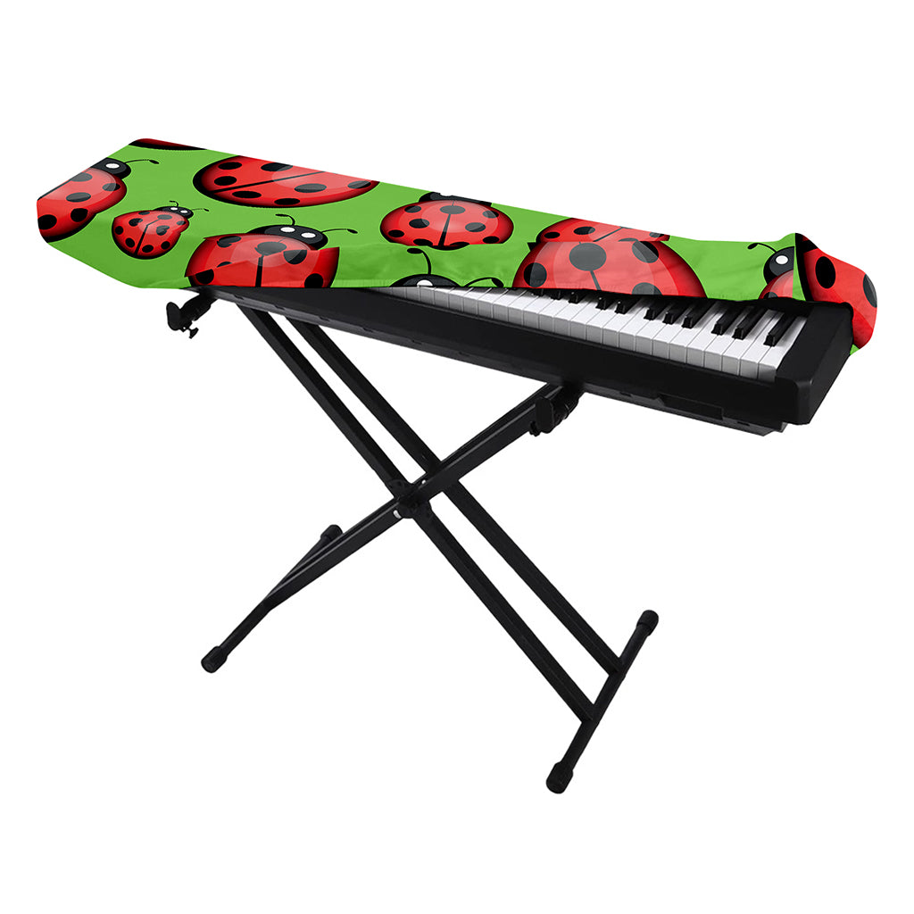 Cute Ladybug Pattern Print Piano Keyboard Cover