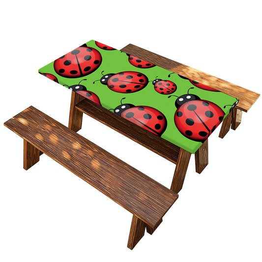 Cute Ladybug Pattern Print Picnic Table Cover