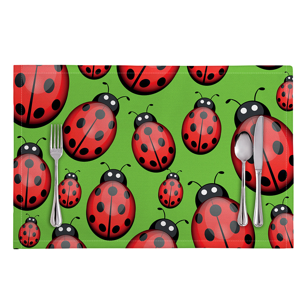 Cute Ladybug Pattern Print Placemat