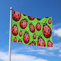 Cute Ladybug Pattern Print Polyester Flag