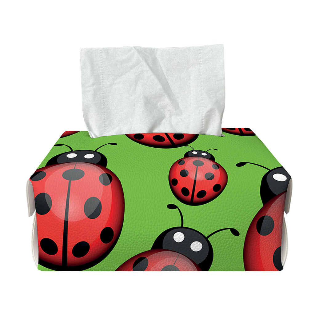 Cute Ladybug Pattern Print Rectangle Tissue Box Cover