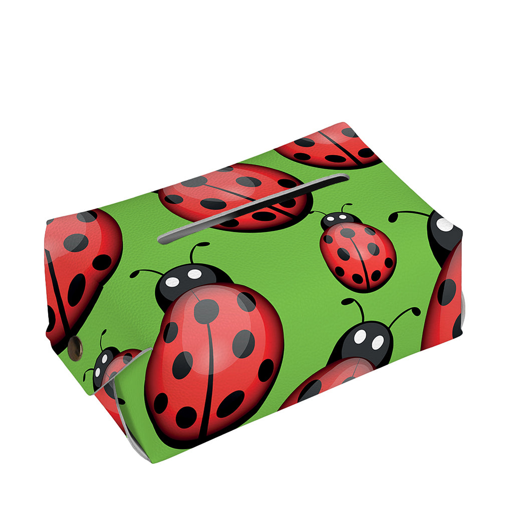 Cute Ladybug Pattern Print Rectangle Tissue Box Cover